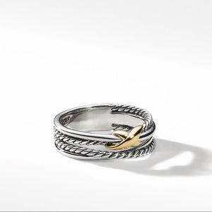 David Yurman X Crossover Band Ring 18k Yellow Gold